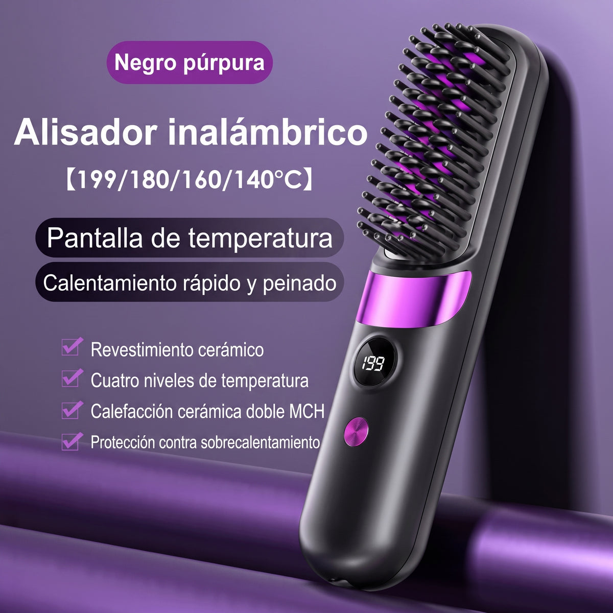 Cepillo Alisador Inalambrico