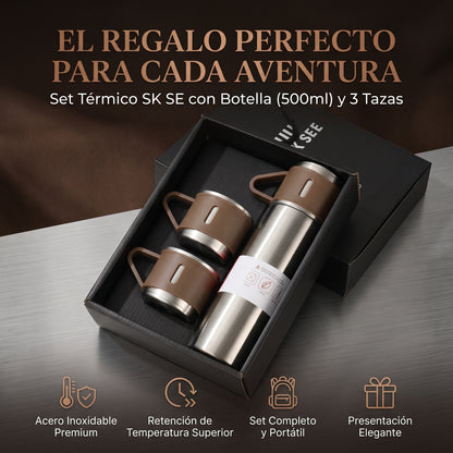 Set Termo Temperatura Acero Inoxidable