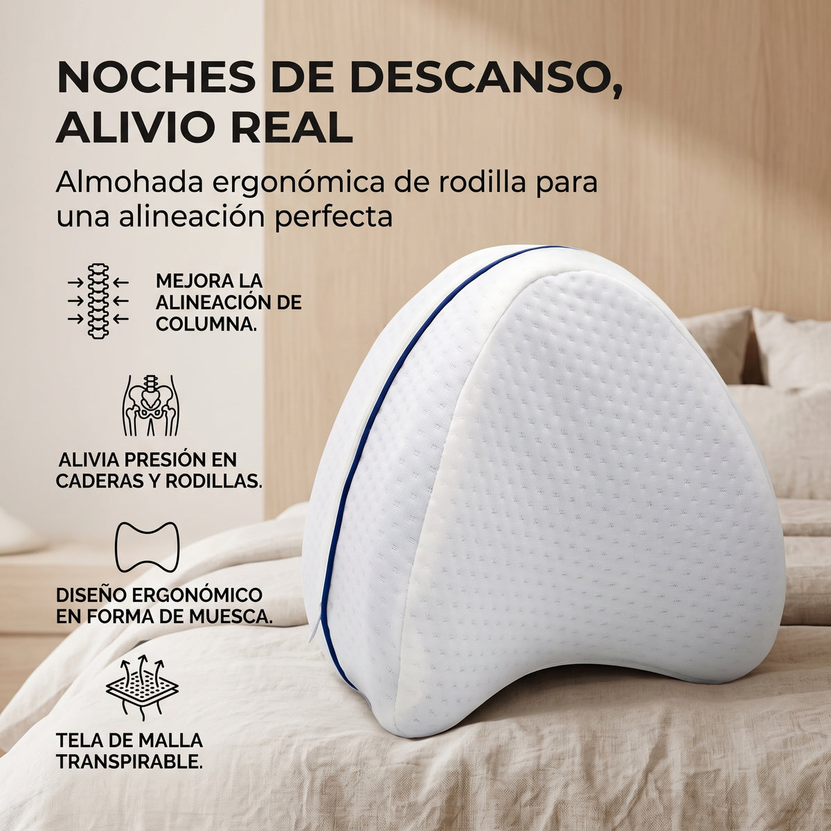 Almohada para Piernas en Forma de Corazón