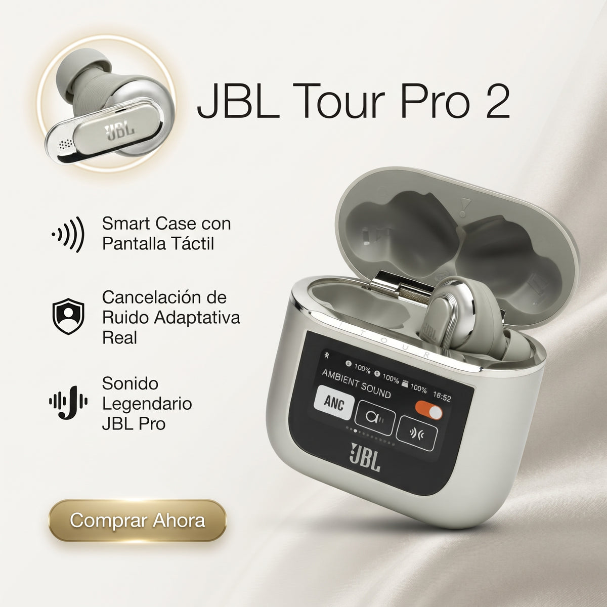 AUDIFONOS BLUETOOTH JBL TOUR PRO 2
