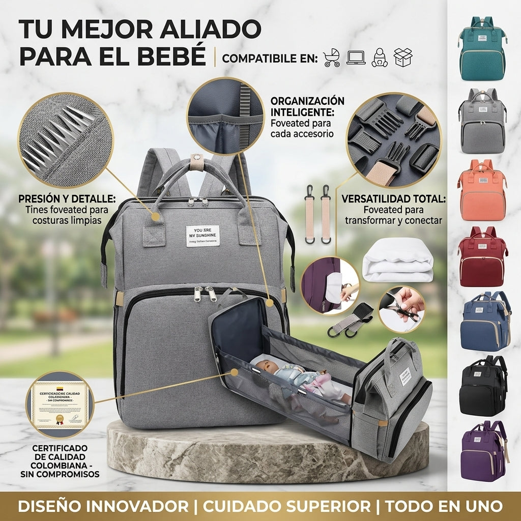 Pañalera Multifuncional para Cochecito de Bebé