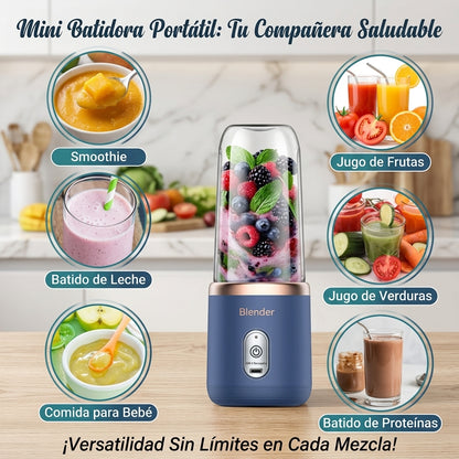 Licuadora Portatil Recargable 2 Vasos