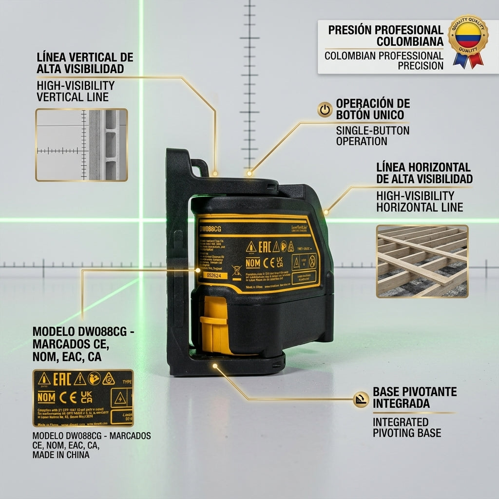 Nivel Láser Verde de 2 Puntos