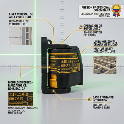 Nivel Láser Verde de 2 Puntos