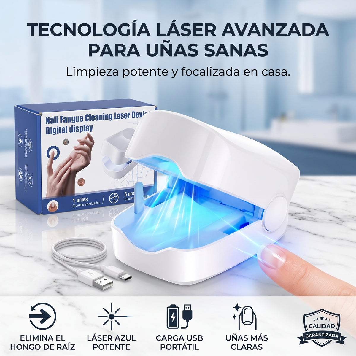 Láser Antihongos Para Uñas Con Luz LED