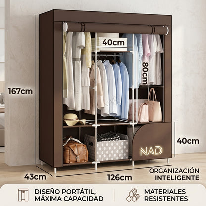 Armario 3 PUESTOS CLOSETDe Tela GRANDE