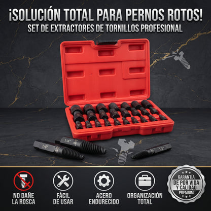 EXTRACTOR DE TORNILLOS JUEGO 25 PCS