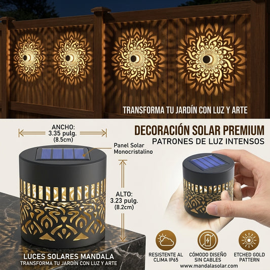 Lámpara Solar Decorativa Mandala