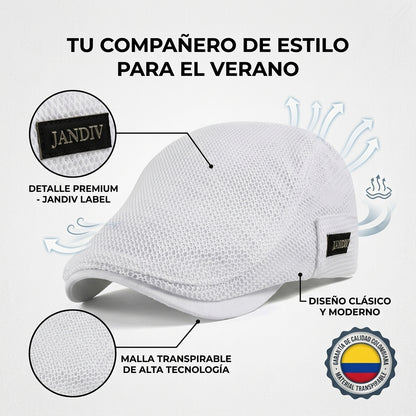 Boina Modelo Italiano Unisex – 100% Algodón, Color Blanco