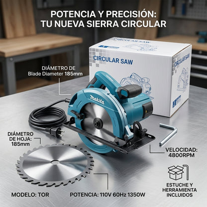 Sierra Circular de 7 Pulgadas – 1350W para Corte Preciso