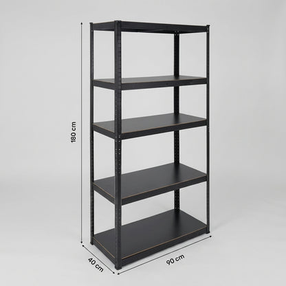 Estante Rack 5 Niveles NEGRO