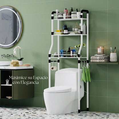 Estante Organizador de Baño de 3 Niveles – Sobre el Inodoro