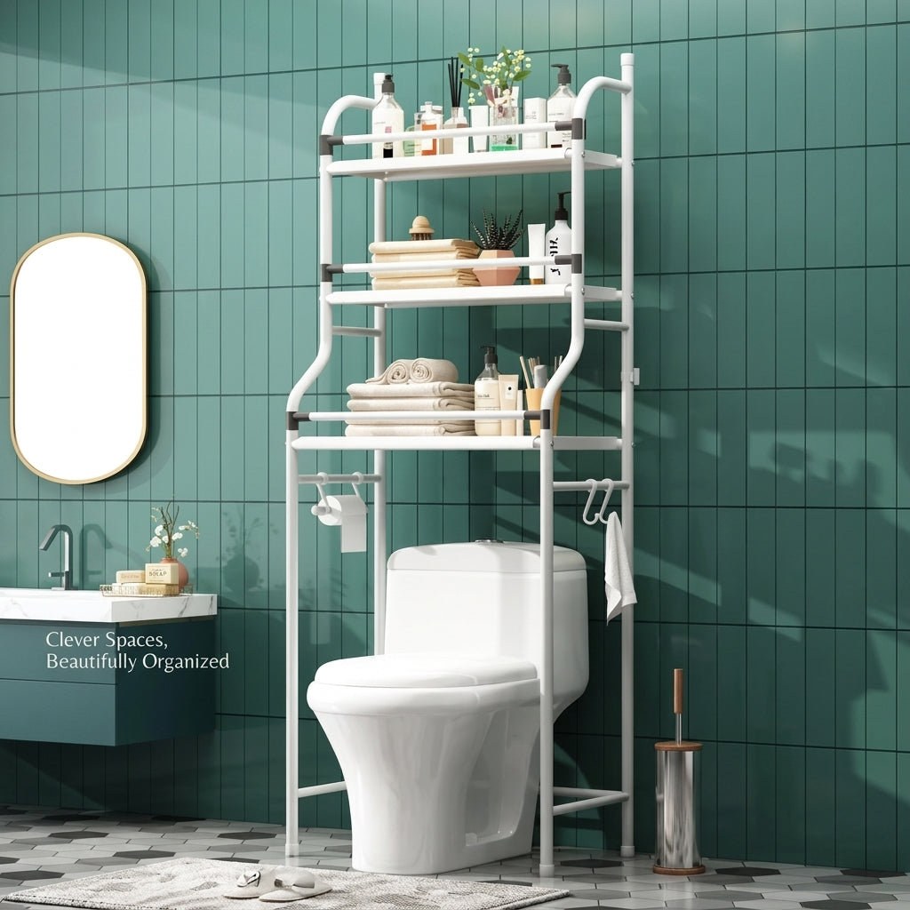Estante Organizador de Baño de 3 Niveles – Sobre el Inodoro