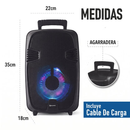 PARLANTE CABINA 8 PULGADAS RECARGABLE