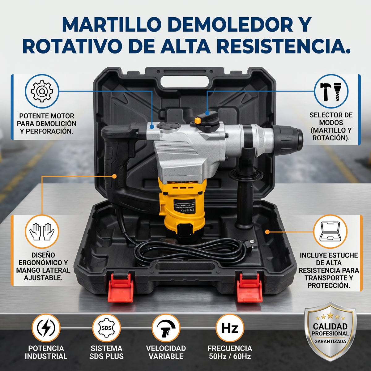 Rotomartillo Eléctrico HE-309