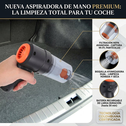 Aspiradora Inalámbrica 3 en 1 – 12.000 Pa, Recargable por USB