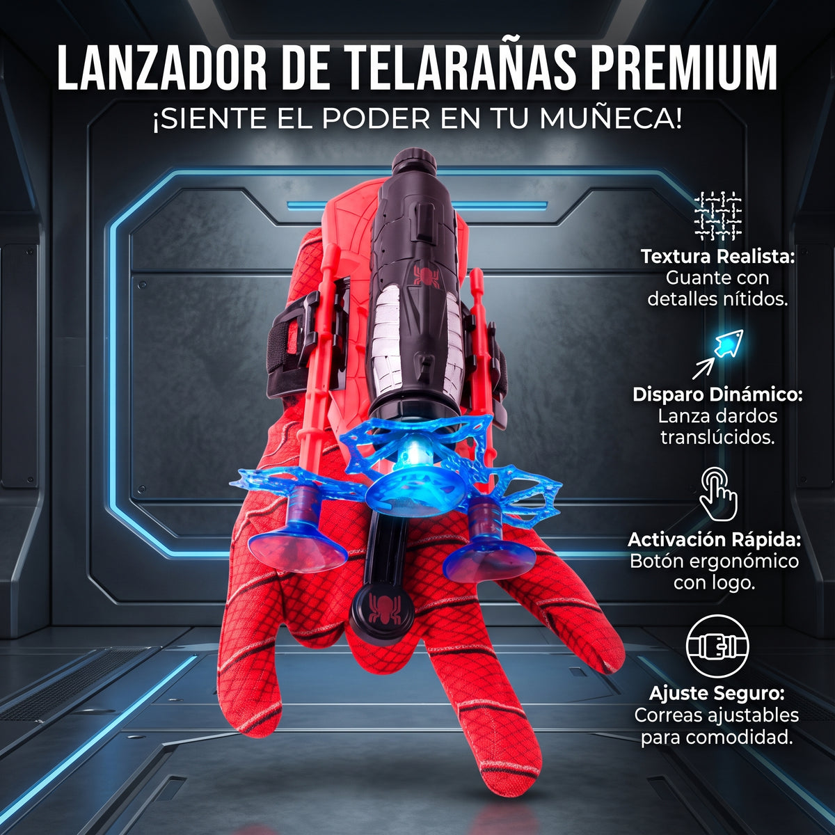 Guante Spiderman Lanza Dardos Niños