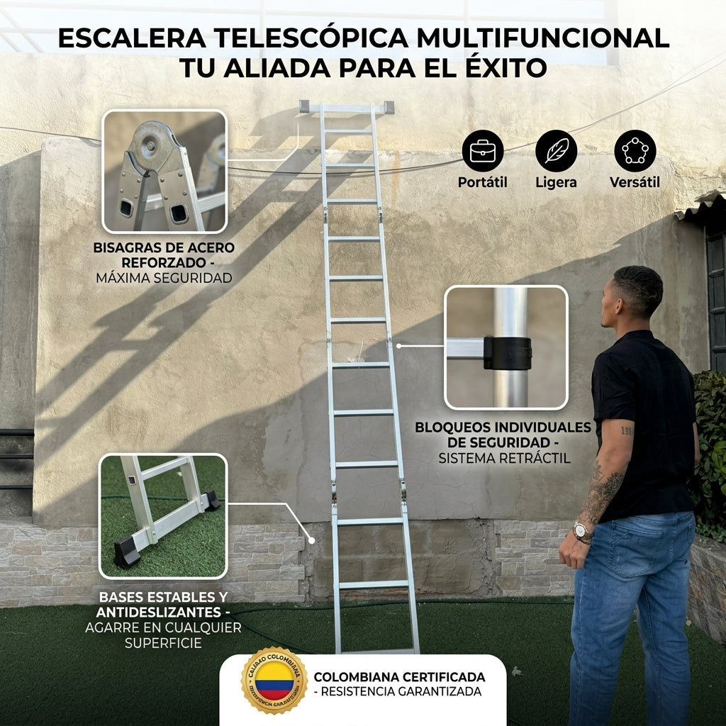 Escalera Multiposición 4.7 m - 16 Pasos