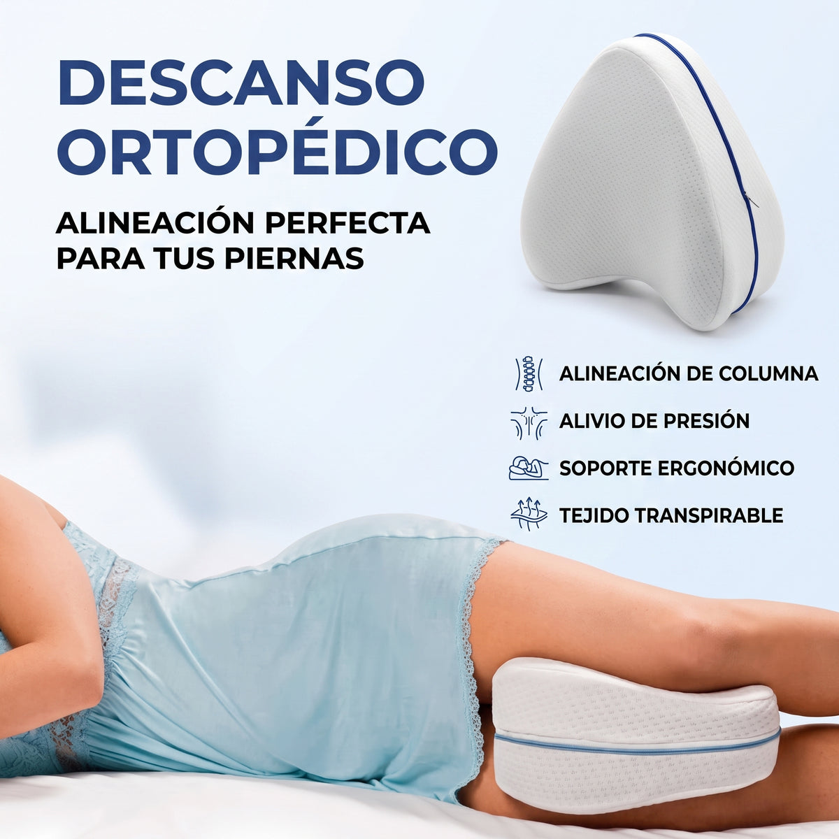 Almohada para Piernas en Forma de Corazón