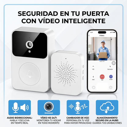 Timbre con Cámara WiFi Inalámbrico