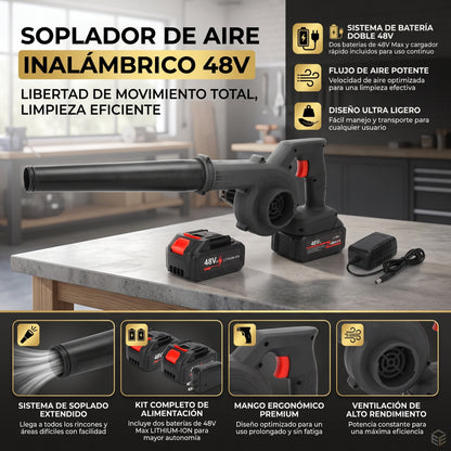 Sopladora Eléctrica Aspiradora 2 Bateria