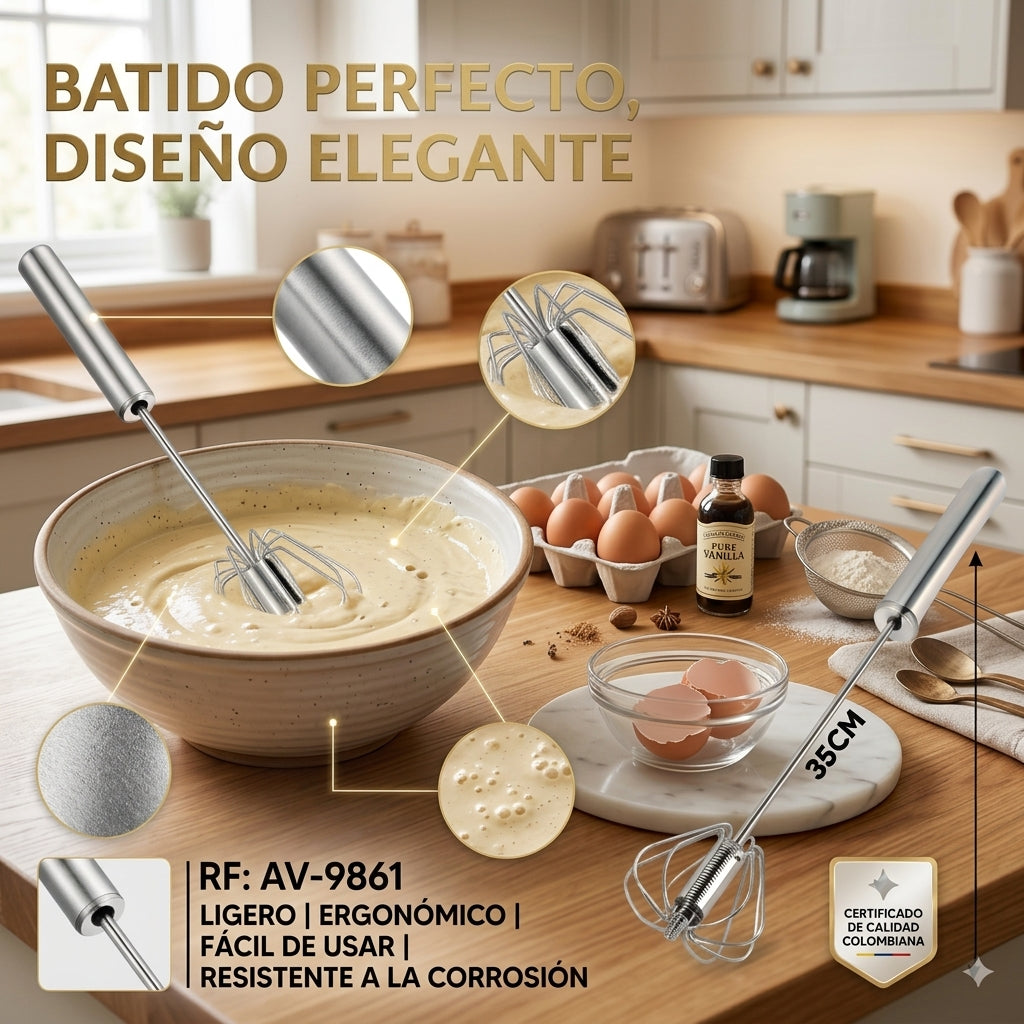 Batidor Semiautomático de Acero Inox