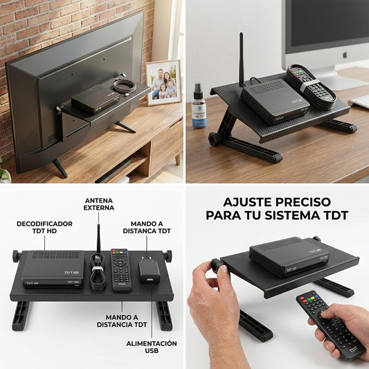 SOPORTE PLEGABLE DECODIFICADOR TDT TV