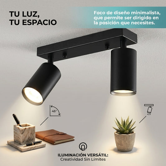 Lampara Techo Tipo Spot Gu10 X2