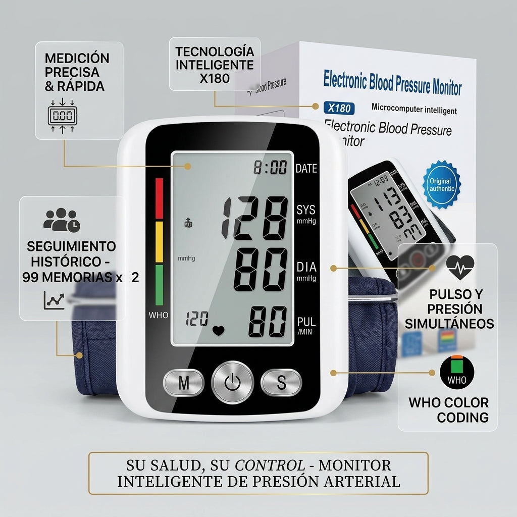 Tensiómetro de Brazo Digital con Voz en Español