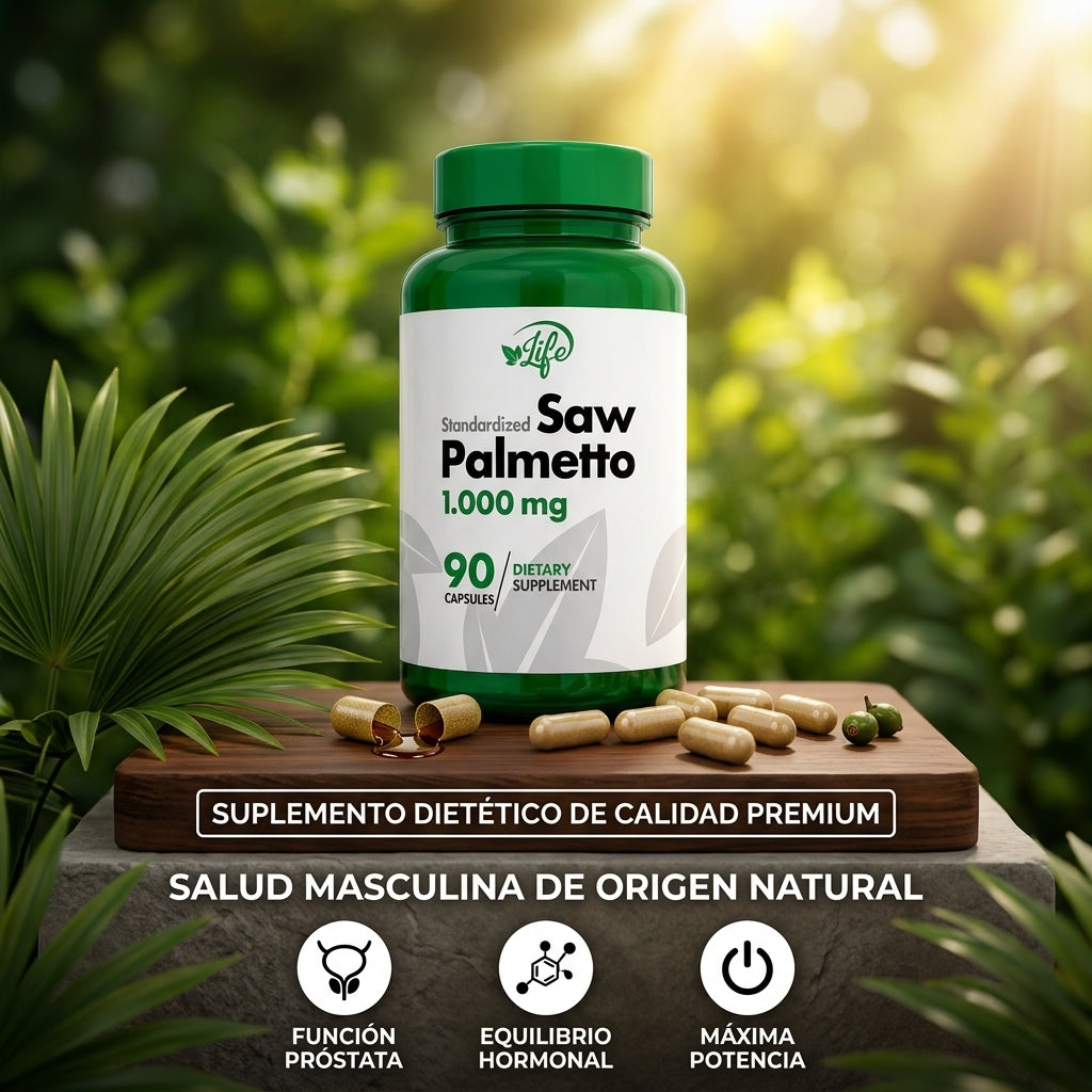 Suplemento para Bienestar Prostático Masculino-Saw Palmetto