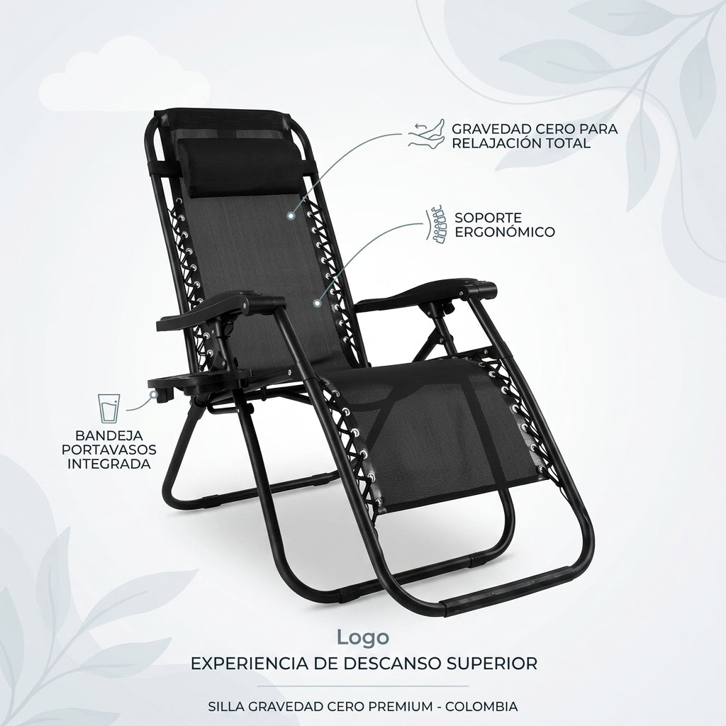 Silla Gravedad Cero Plegable Camastro