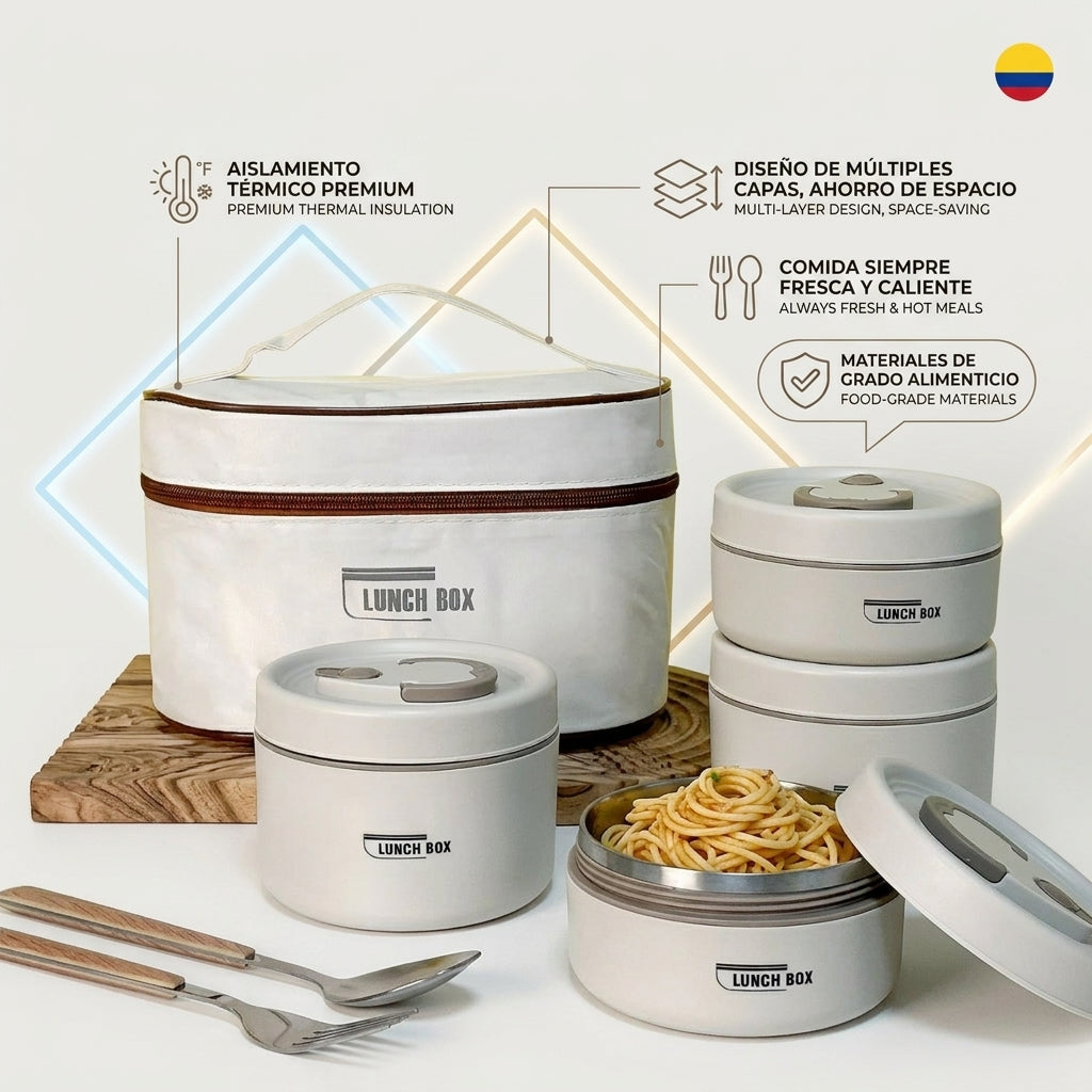 Lonchera Organizadora para Comidas y Snacks – Diseño Compacto