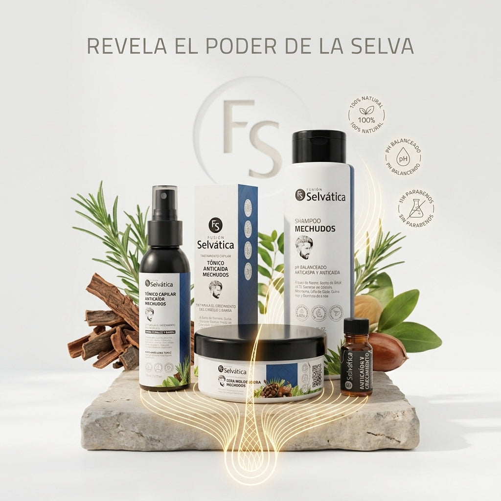 Kit Anticaída y Crecimiento Capilar para Hombre – 4 Productos
