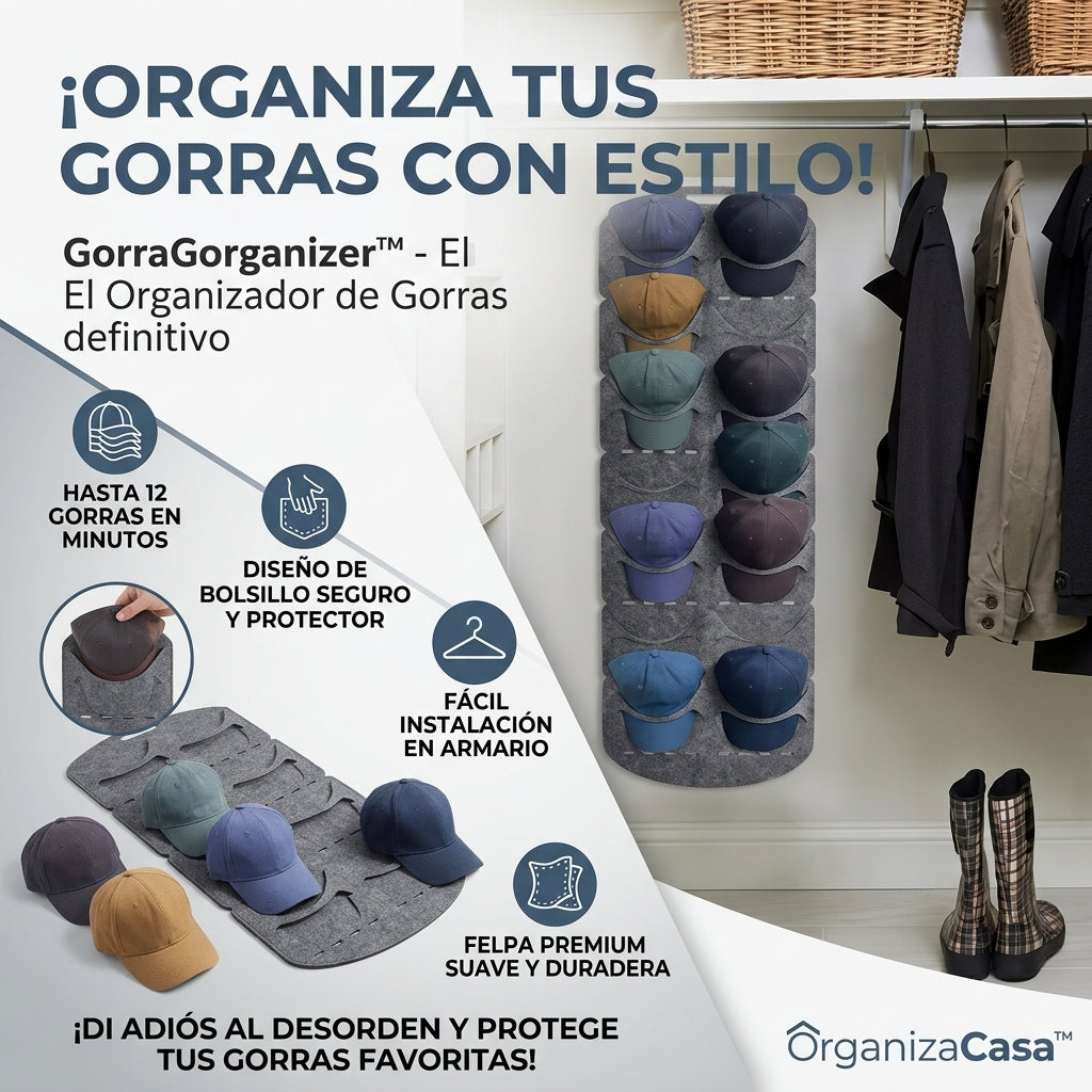 Organizador de Gorras para 14 Unidades