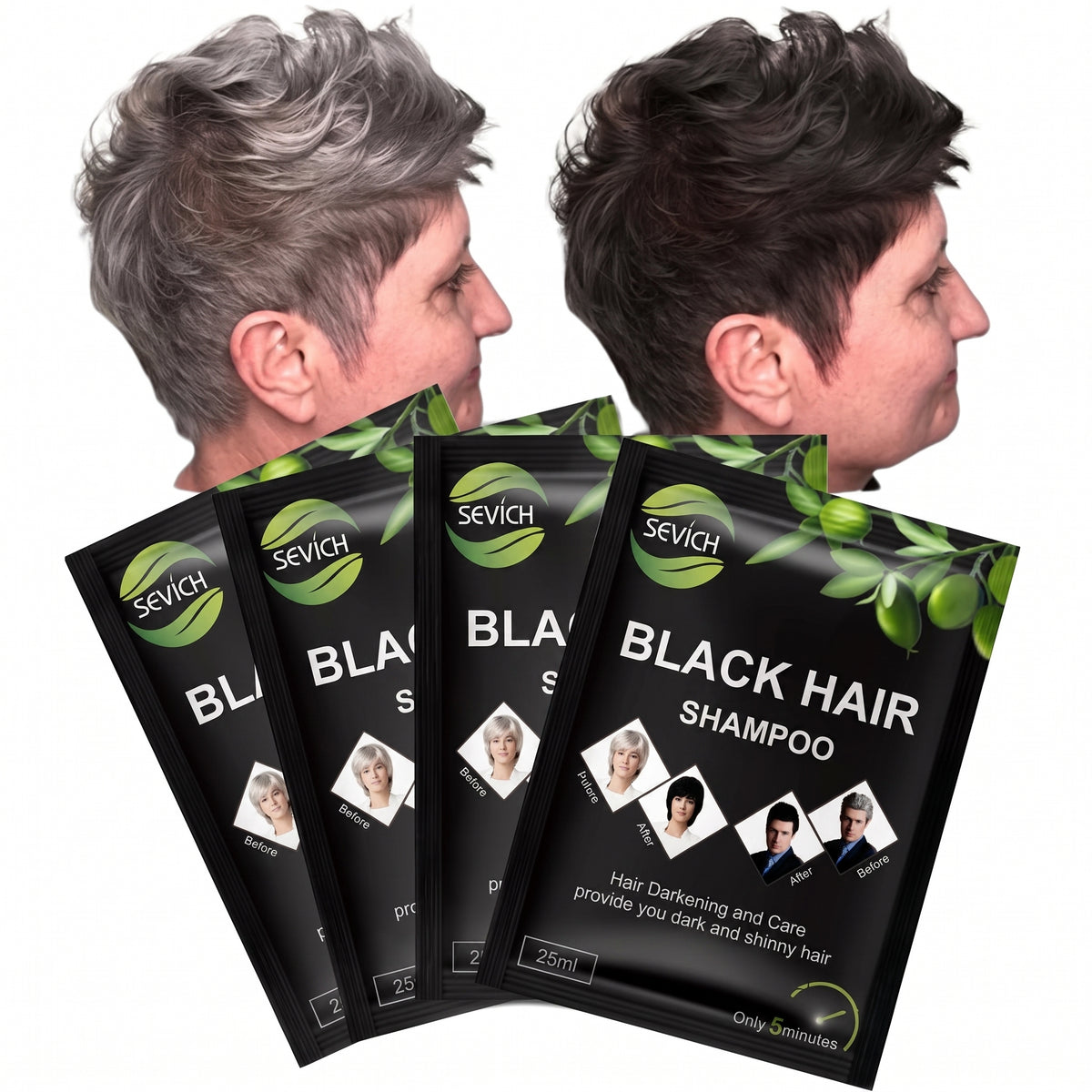 Shampoo Tinte Negro Black Hair
