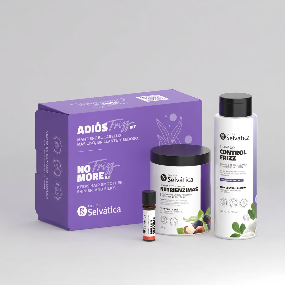 Kit Capilar 3 Pasos – Control Frizz, Nutrición y Brillo