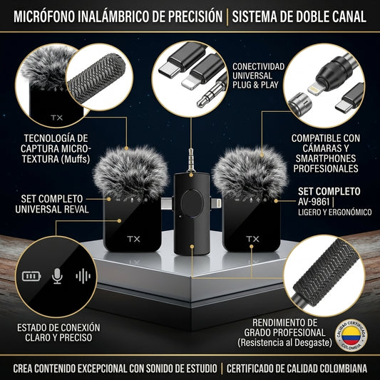 Micrófono Inalámbrico de Solapa F11-2