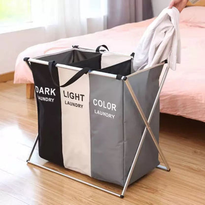 Cesta de Ropa con 3 Divisiones