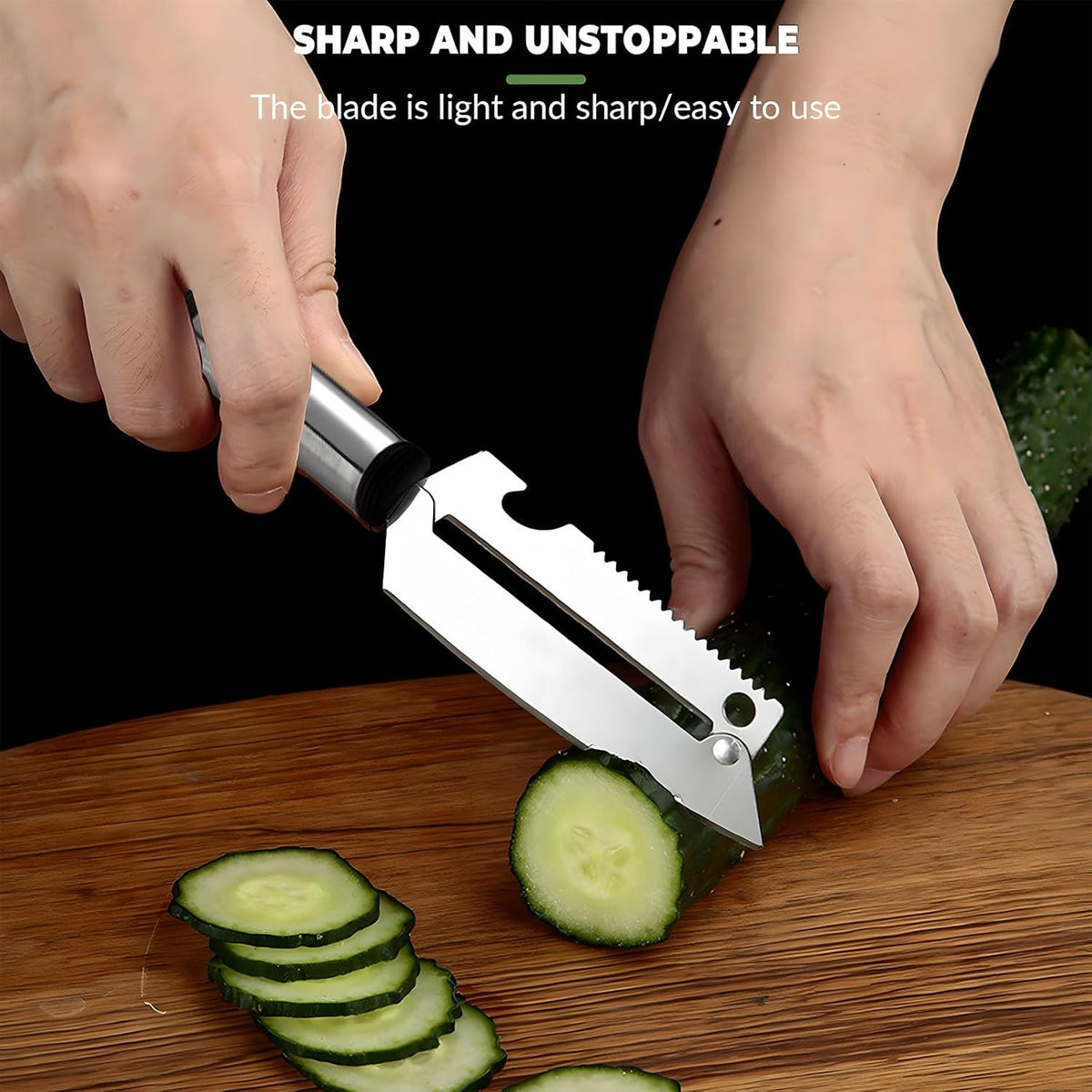 Cuchillo 4 En 1 Pelador Multifuncional