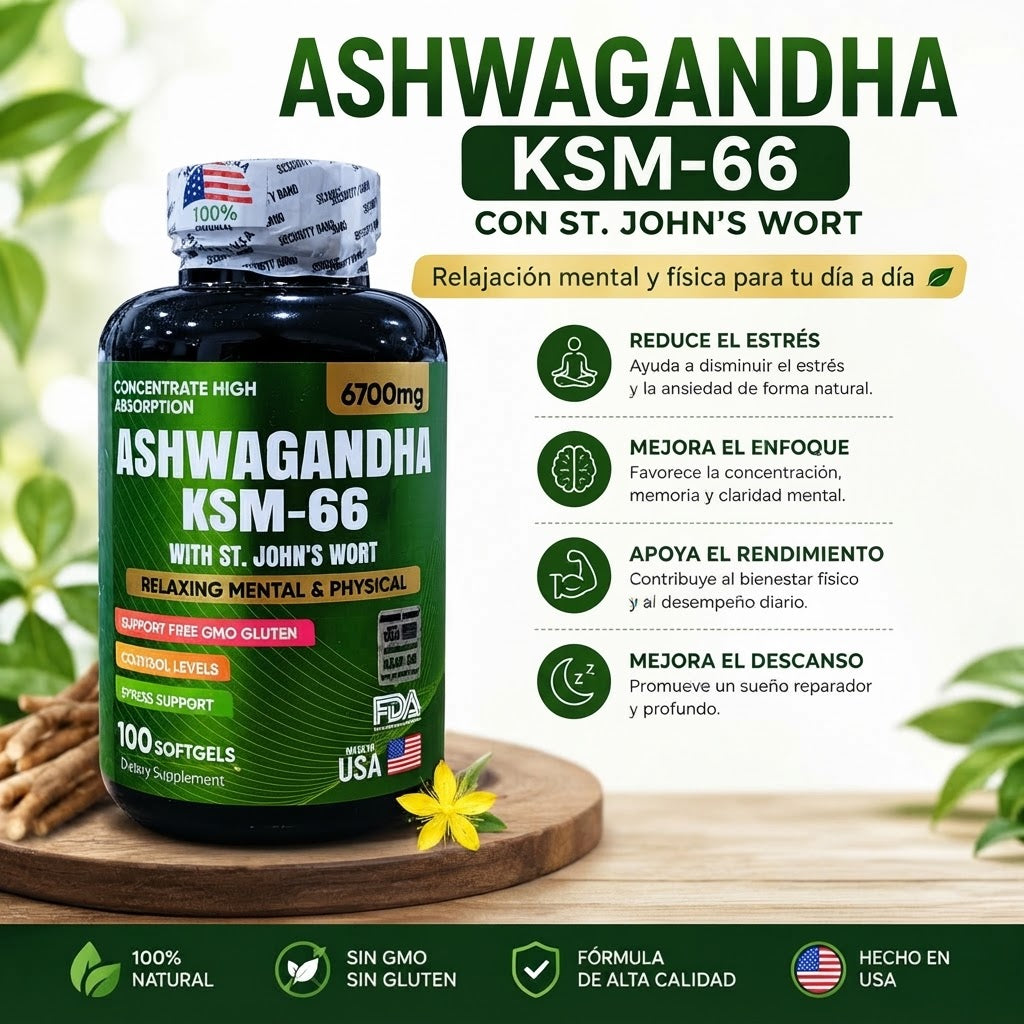 ASHWAGANDHA ORIGINAL KSM66 X100 SOFTGELS
