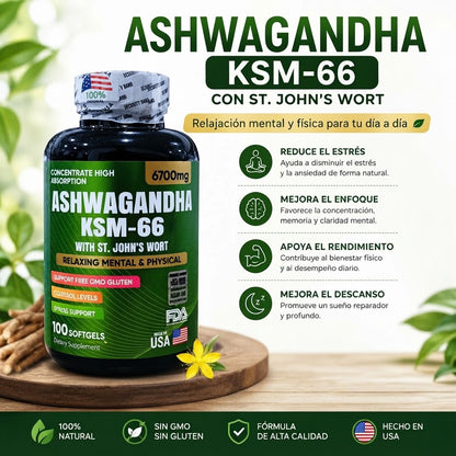 ASHWAGANDHA ORIGINAL KSM66 X100 SOFTGELS